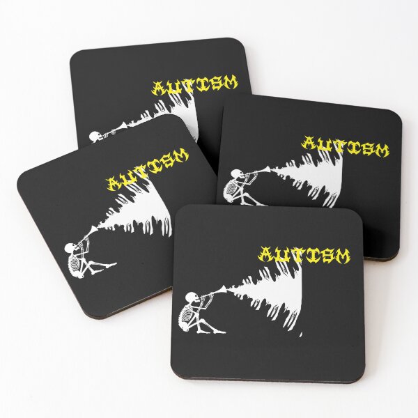 Item preview, Heavy Metal Skeleton Autism designed and sold by BookBiffle.