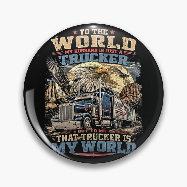 Item preview, My Husband Is Just A Trucker Eagle Canyon Patriotic Wife designed and sold by graphixpolash.