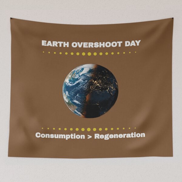 Item preview, Earth Overshoot Day // Consumption vs Regeneration designed and sold by Drishya-Designs.