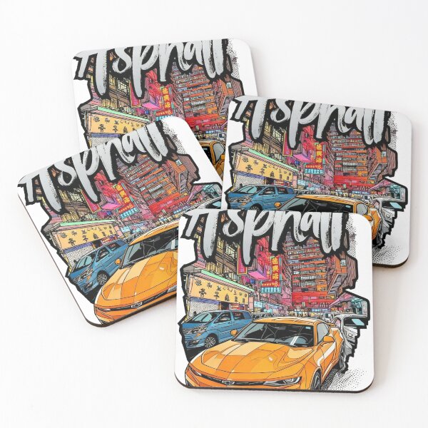 Item preview, Asphalt Street Racing – Neon City Sports Car Illustration designed and sold by Bubble-Bay Shop.
