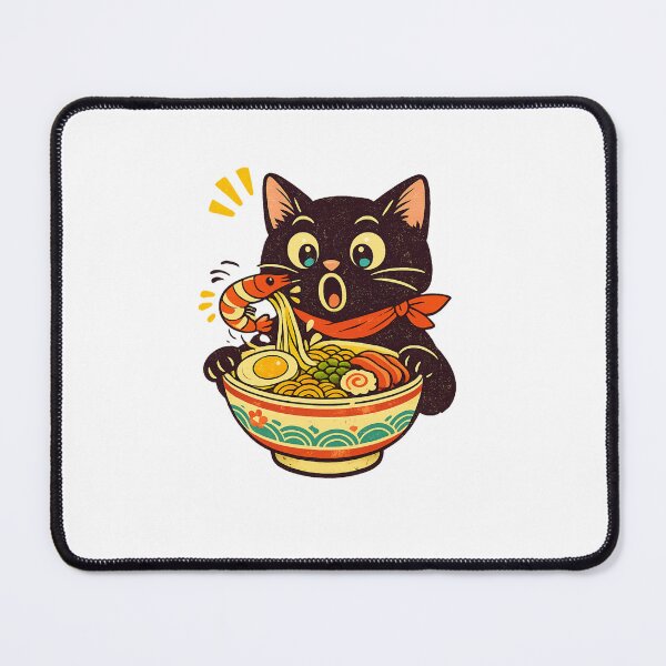 Item preview, Ramen Cat – Big Bite designed and sold by LuveraxArt.