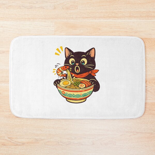 Item preview, Ramen Cat – Big Bite designed and sold by LuveraxArt.