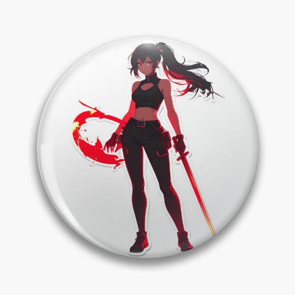 Item preview, Silhouette of a dark anime warrior with a sword designed and sold by BetweenForms.
