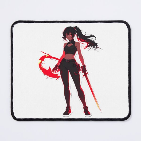 Item preview, Silhouette of a dark anime warrior with a sword designed and sold by BetweenForms.