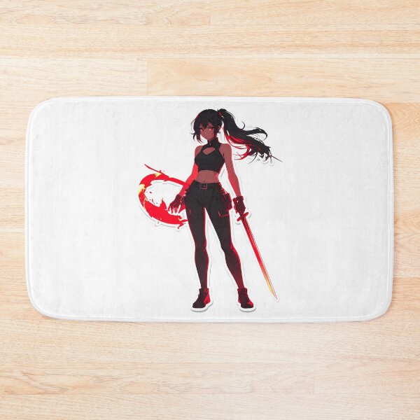 Item preview, Silhouette of a dark anime warrior with a sword designed and sold by BetweenForms.
