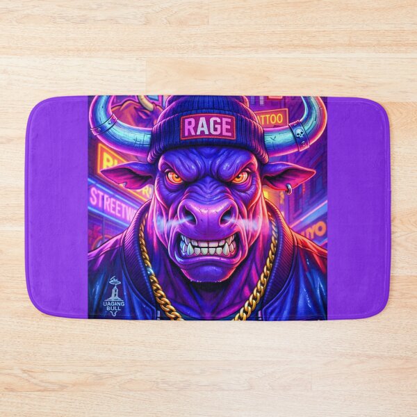 Item preview, Urban Beast Bull Rage Streetwear Cyberpunk Illustration  designed and sold by digitalbob60.