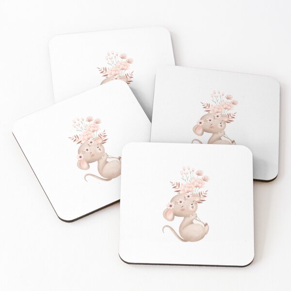 Item preview, Watercolor Mice with Spring Flowers - Adorable Woodland Nature Gift designed and sold by FuzionRaptor.