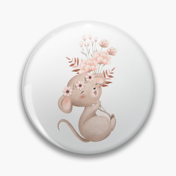 Item preview, Watercolor Mice with Spring Flowers - Adorable Woodland Nature Gift designed and sold by FuzionRaptor.