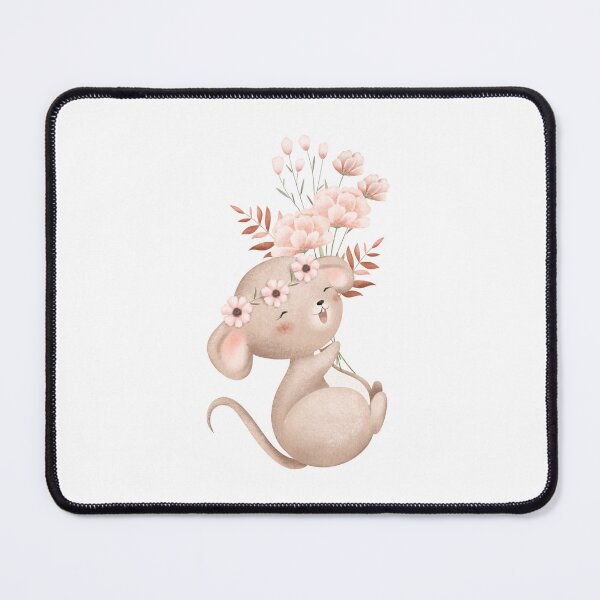 Item preview, Watercolor Mice with Spring Flowers - Adorable Woodland Nature Gift designed and sold by FuzionRaptor.