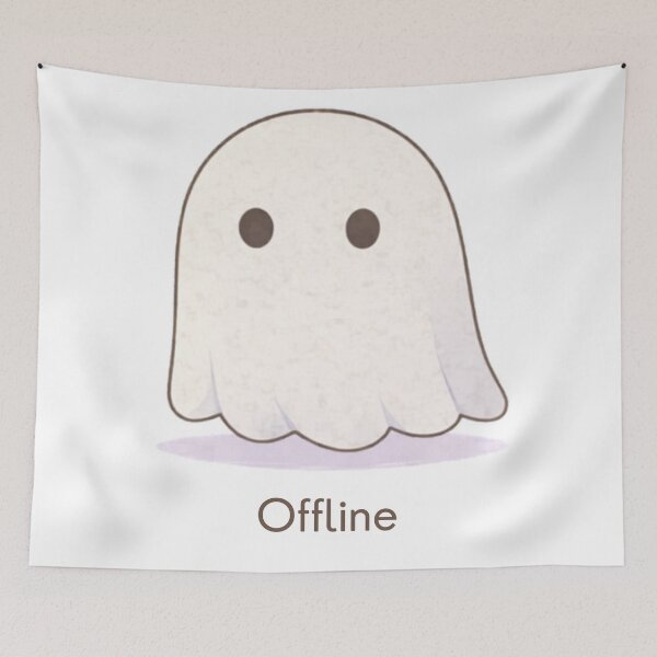 Item preview, Offline Ghost | Cute Minimal Kawaii Aesthetic | Introvert Mood Design designed and sold by The Mood Index.