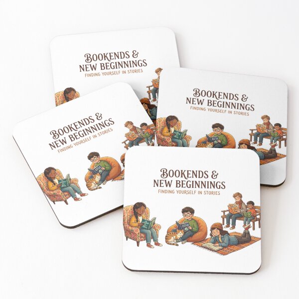 Item preview, Bookends & New Beginnings | Cozy Reading Sanctuary Illustration designed and sold by Wear Sculpt.