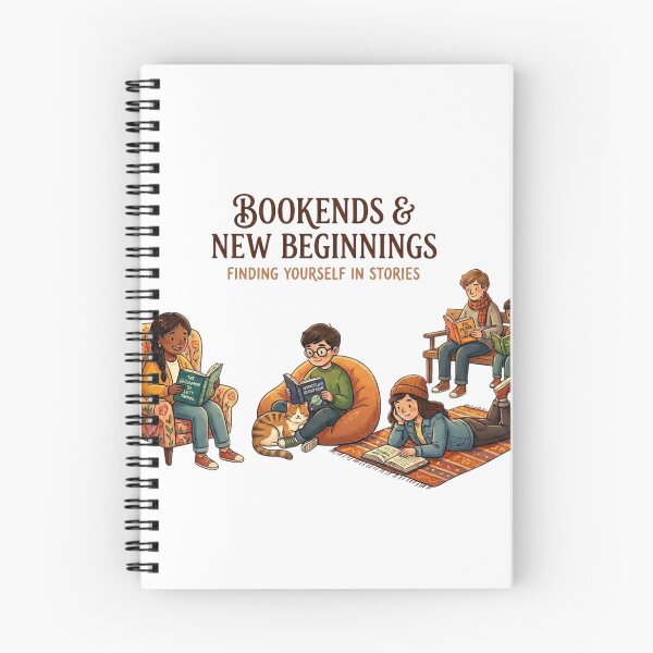 Item preview, Bookends & New Beginnings | Cozy Reading Sanctuary Illustration designed and sold by Wear Sculpt.