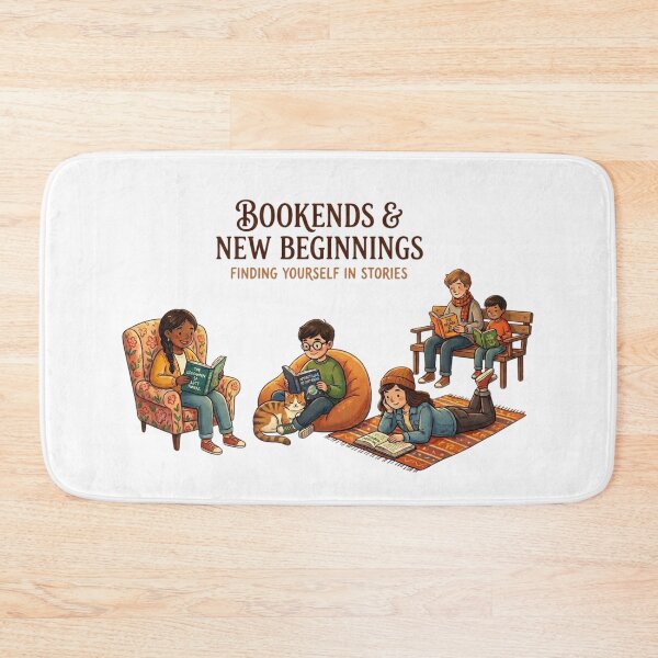Item preview, Bookends & New Beginnings | Cozy Reading Sanctuary Illustration designed and sold by Wear Sculpt.