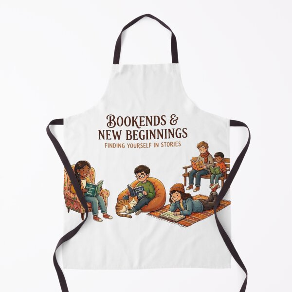 Item preview, Bookends & New Beginnings | Cozy Reading Sanctuary Illustration designed and sold by Wear Sculpt.