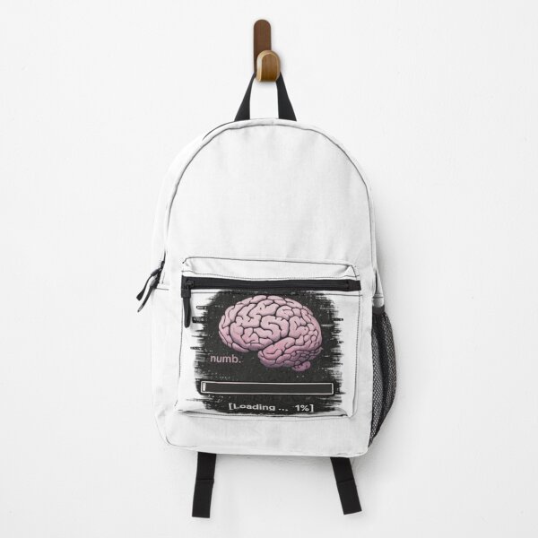 Item preview, Numb Brain Loading 1% – Mental Health Glitch Aesthetic Design designed and sold by DpressedCo.