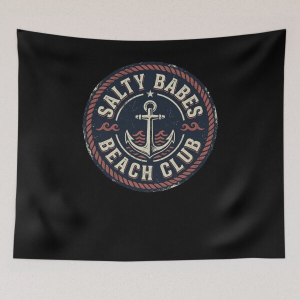 Item preview, Salty Babes Vintage Anchor Marine Waves Design designed and sold by snowry.