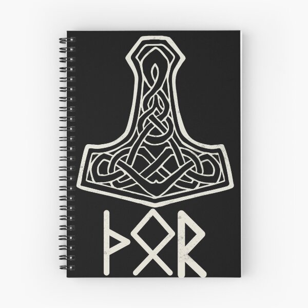 Item preview, Thor Hammer Mjolnir with Runes Minimalist Norse Symbol Design designed and sold by Fradikal.