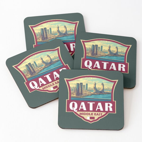 Item preview, Qatar Illustration Retro Badge designed and sold by KrisSidDesigns.