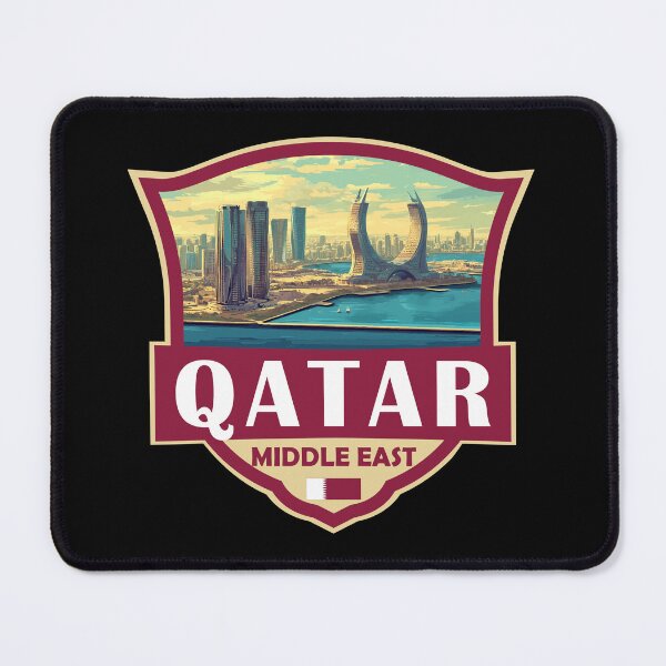 Item preview, Qatar Illustration Retro Badge designed and sold by KrisSidDesigns.