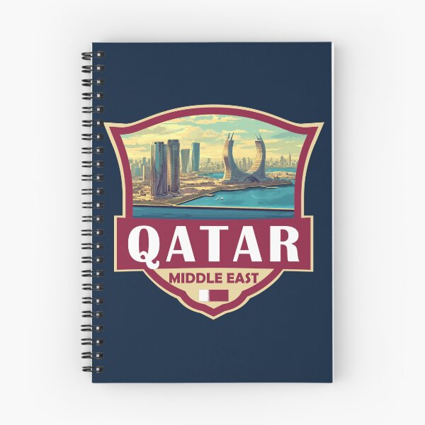 Item preview, Qatar Illustration Retro Badge designed and sold by KrisSidDesigns.