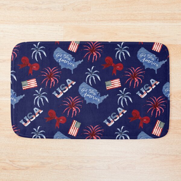Item preview, USA watercolor fireworks designed and sold by Road Home Quilting.
