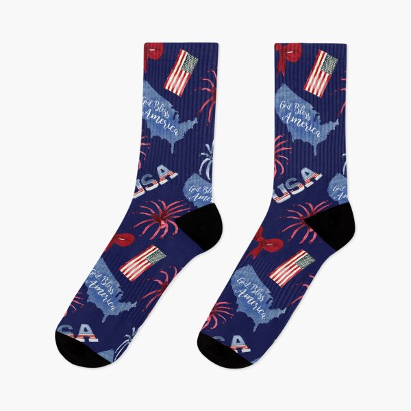 Item preview, USA watercolor fireworks designed and sold by Road Home Quilting.