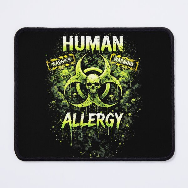 Item preview, Human Allergy – Anti Social Dark Humor Design designed and sold by ElsterCreative.
