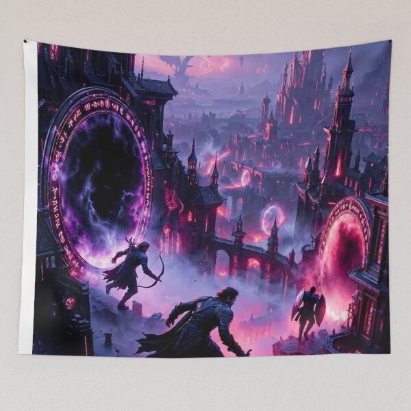 Item preview, Planar Portal in a Planar City - Dark Fantasy RPG Art concept designed and sold by Delerat7.