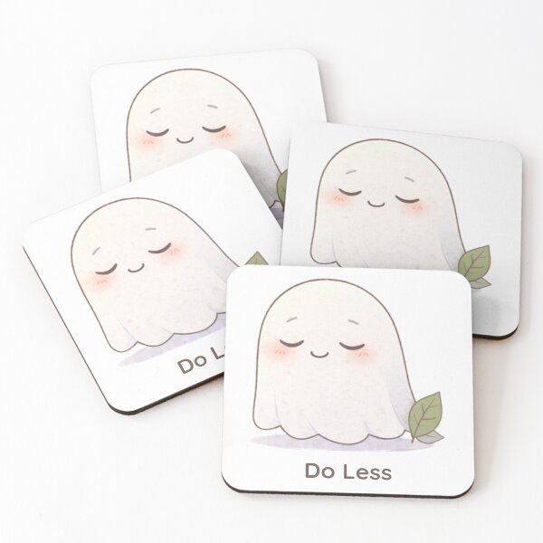 Item preview, Do Less Ghost | Cute Kawaii Aesthetic | Calm Relax Mood Design designed and sold by The Mood Index.