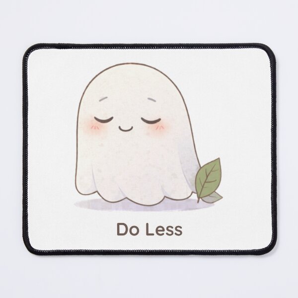 Item preview, Do Less Ghost | Cute Kawaii Aesthetic | Calm Relax Mood Design designed and sold by The Mood Index.