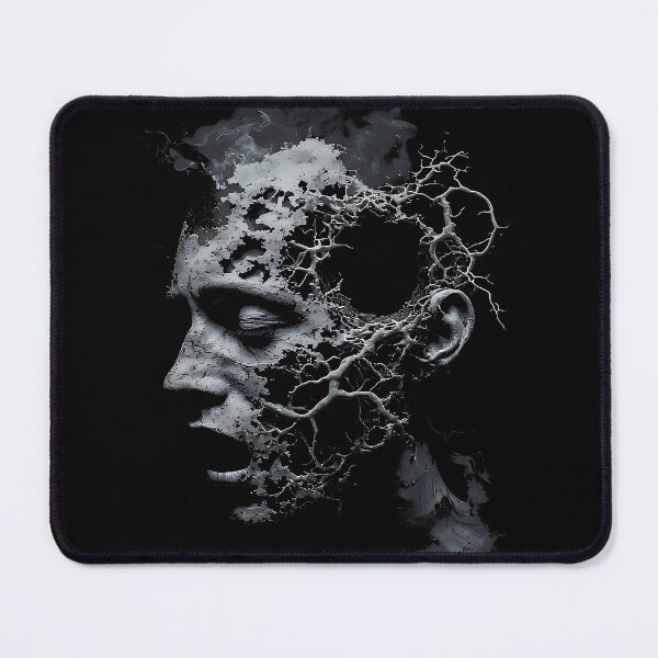 Item preview, Fractured Human Mind Surreal Abstract Dark Portrait designed and sold by MorbidDreams.