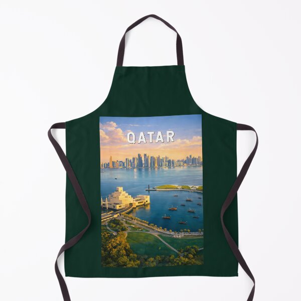 Item preview, Qatar Illustration Travel Art Vintage designed and sold by KrisSidDesigns.