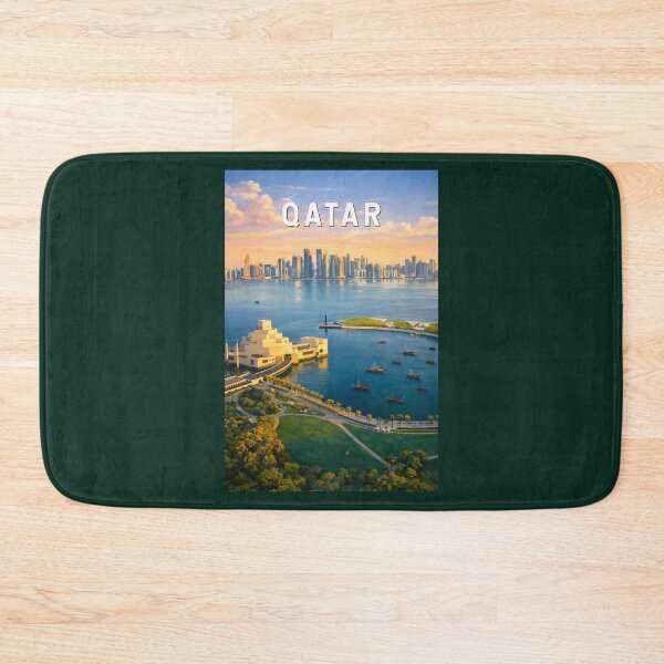 Item preview, Qatar Illustration Travel Art Vintage designed and sold by KrisSidDesigns.