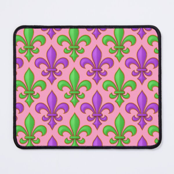 Item preview, Pink Purple Green Fleur-de-lis Design designed and sold by PatternTitan.