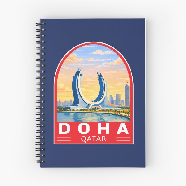 Item preview, Doha Qatar Travel Art Emblem designed and sold by KrisSidDesigns.