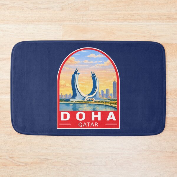 Item preview, Doha Qatar Travel Art Emblem designed and sold by KrisSidDesigns.