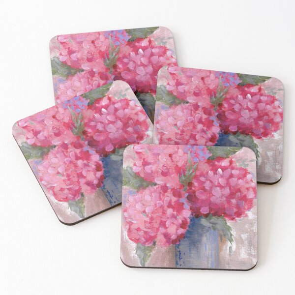 Item preview, Festive Pink Hydrangeas designed and sold by ckjonesart.