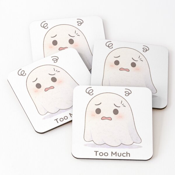 Item preview, Too Much Ghost | Cute Kawaii Aesthetic | Overwhelmed Mood Design designed and sold by The Mood Index.