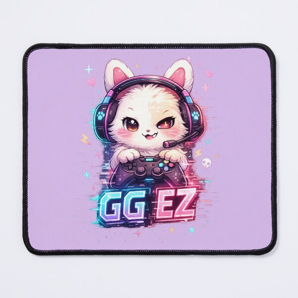 Item preview, Cute Gamer Cat GG EZ Kawaii Design designed and sold by Hannah-Yei.