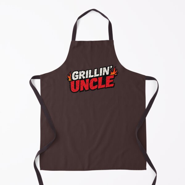 Item preview, Grillin' Uncle - Bold BBQ Logo with Flames designed and sold by Mikoff04-arts.
