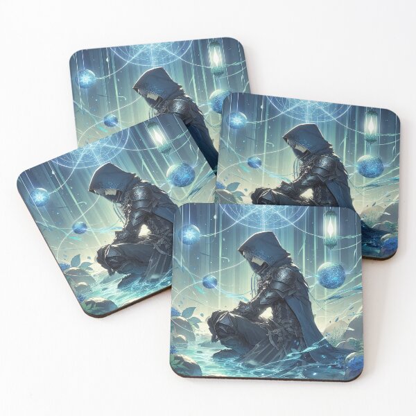 Item preview, Eternal Echoes: The Hooded Knight's Vigil within the Celestial Pool designed and sold by MouradStudio.