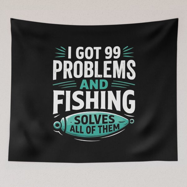 Item preview, Fishing Solves All Problems Funny designed and sold by TshirtsOnline-.