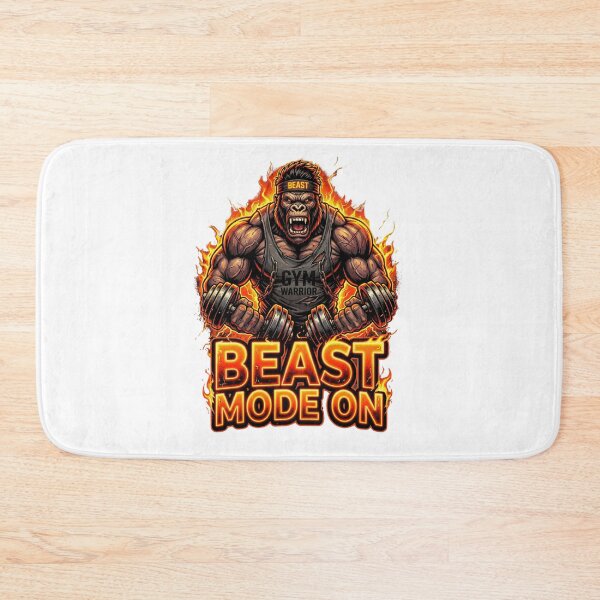 Item preview, Gym Gorilla Beast Mode ON - Retro Neon 80s Fitness Gift - Muscular Gorilla designed and sold by Hinata04.