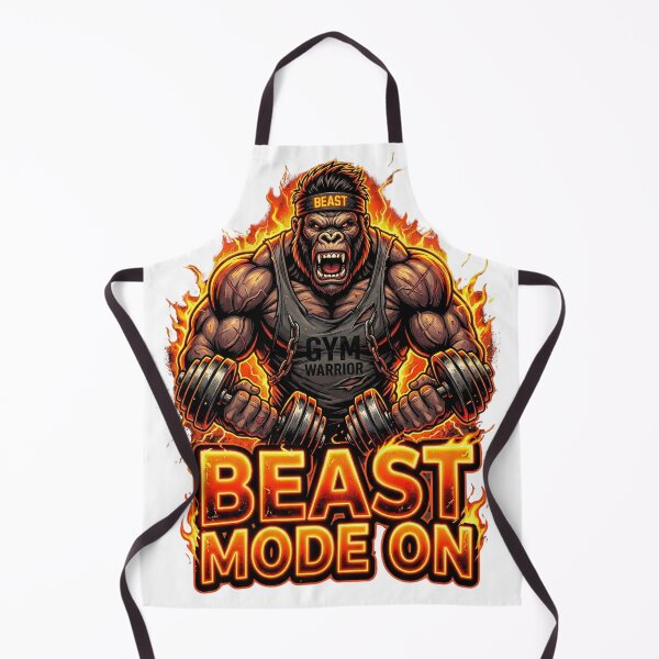 Item preview, Gym Gorilla Beast Mode ON - Retro Neon 80s Fitness Gift - Muscular Gorilla designed and sold by Hinata04.