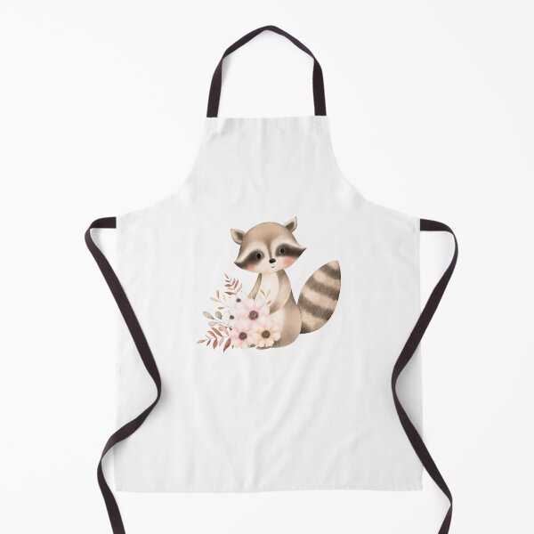Item preview, Watercolor Raccoon with Spring Flowers - Adorable Woodland Nature Gift designed and sold by FuzionRaptor.