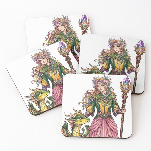 Item preview, The Elf Girl and the Dragon designed and sold by PP&RAINBOW SHOP.