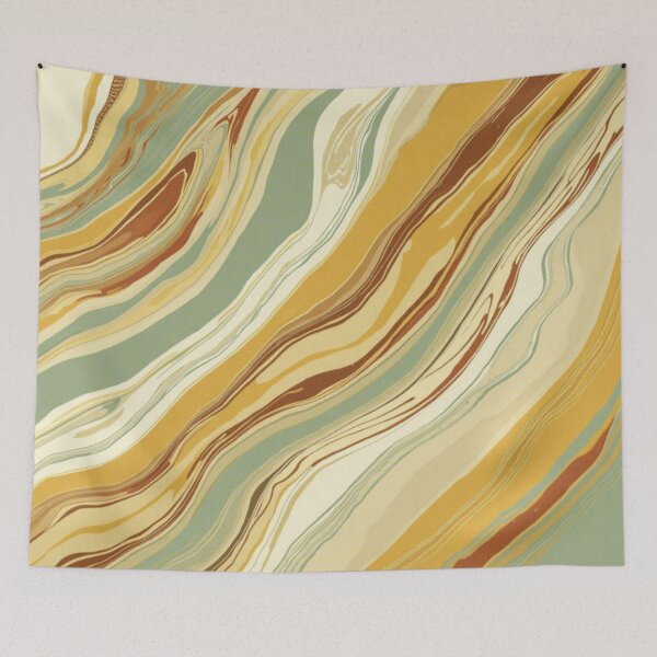 Item preview, Groovy Flow Waves – Retro Marble Swirl Art designed and sold by Dhenin Studio.