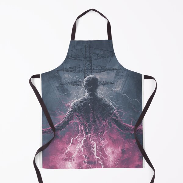 Item preview, Electrified Figure Beneath Power Lines Abstract Energy Poster designed and sold by Kesterton.