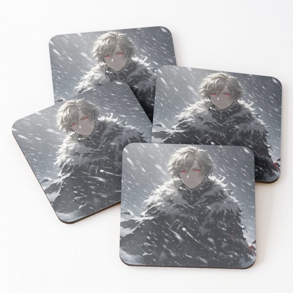 Item preview, Crimson Gaze in the Whiteout: The Stoic Wolf of the Frozen Wasteland designed and sold by MouradStudio.