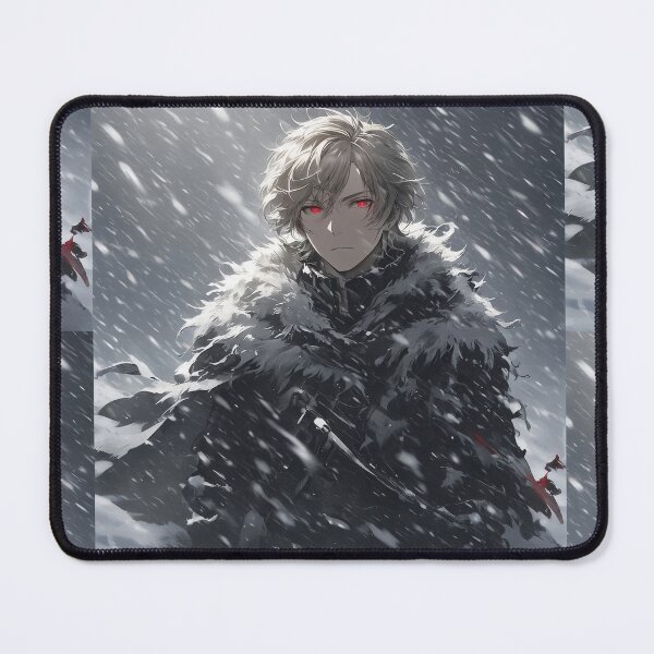 Item preview, Crimson Gaze in the Whiteout: The Stoic Wolf of the Frozen Wasteland designed and sold by MouradStudio.